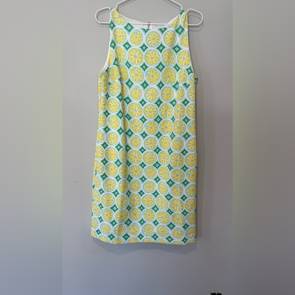 Sail To Sable STS Shift Dress Size Medium Sleeveless Yellow Lemon Green $2151748 - Picture 15 of 15